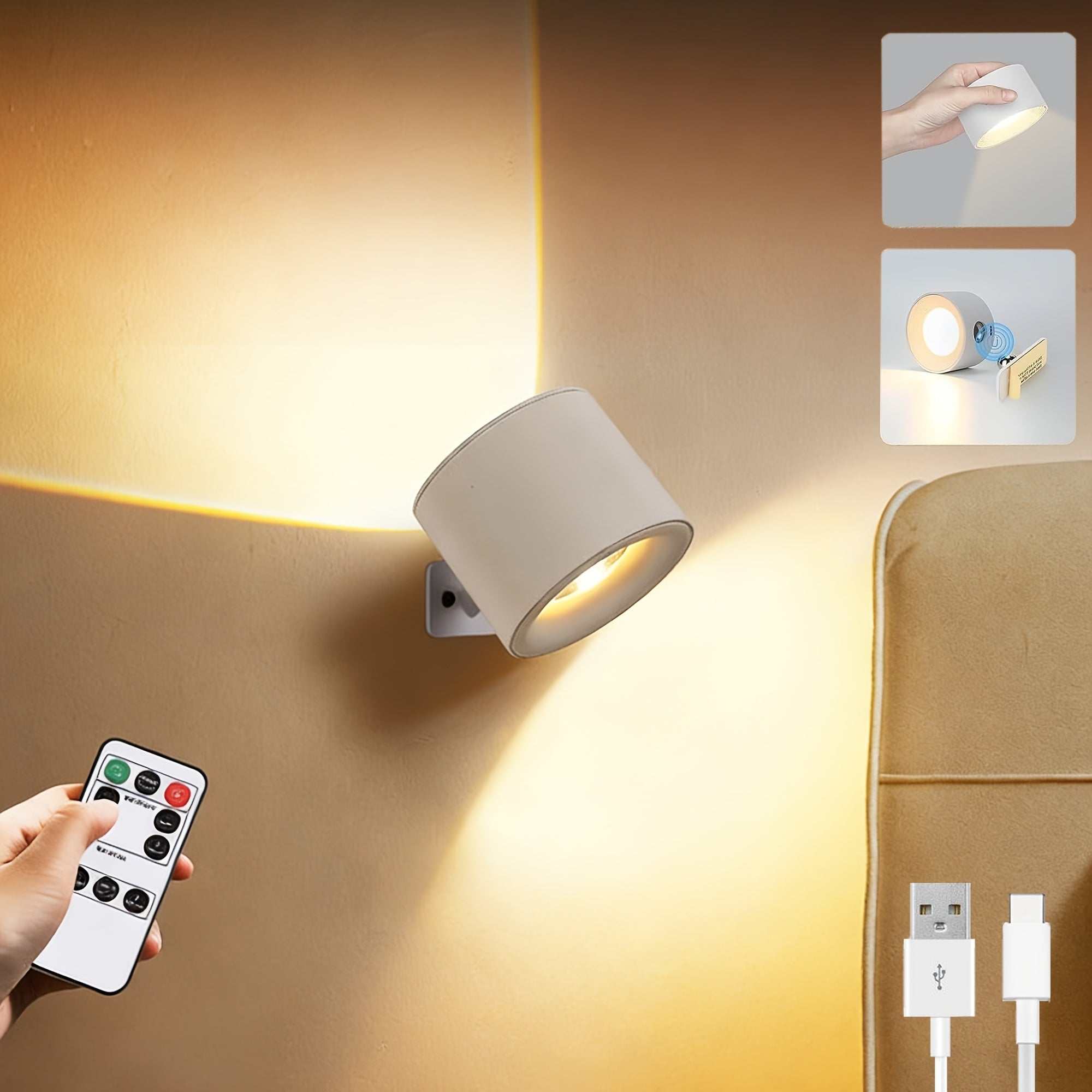 USB Rechargeable Wall Lamp LED